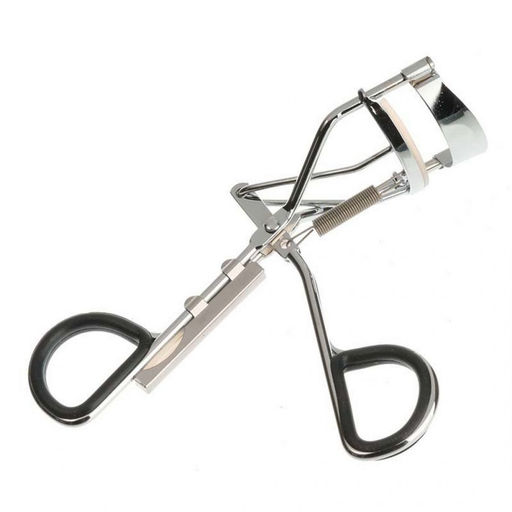 Zinger Зажим для ресниц металлический с резиновыми ручками / Classic EYE-111, серебристый  фото 2