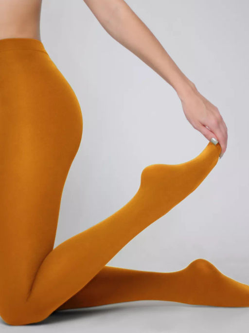 Колготки женские теплые с флисом TEATRO ICE STYLE 240 den COLOR шафрановый
