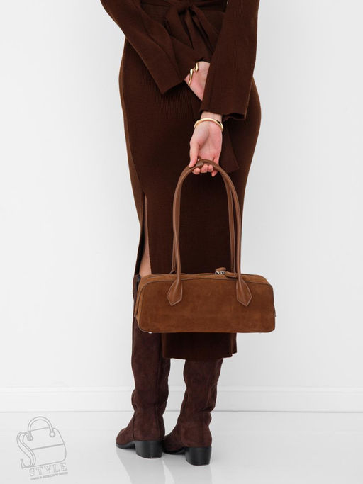 Сумка женская кожаная 1321THF brown Polina&Eiterou