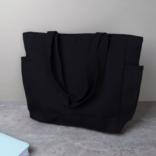 Сумка дамская шоппер 26х31х38х12 черный / MIR - 06 /уп 40/ - ГалеонТрейд фото 3