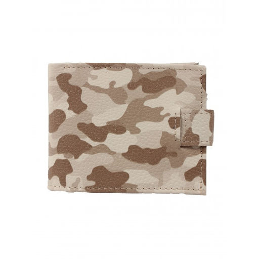 Портмоне мужское Croco-ПР-908 натуральная кожа 3 отд, 3 карм, бежевый флотер камуфляж (127) 264749  фото 2