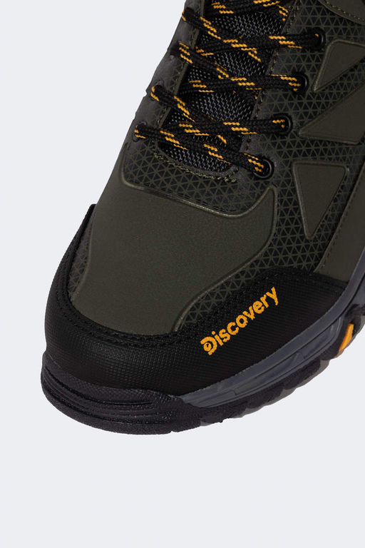 Мужские трекинговые туфли из искусственной кожи с зубчатой подошвой и шнуровкой Discovery Channel - Defacto фото 6