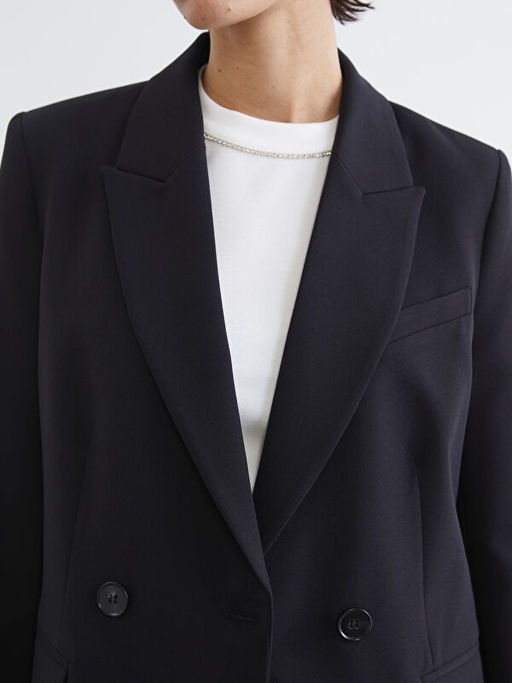 Kruvaze Yaka Kad?n Blazer Ceket