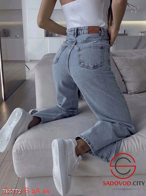 Женские базовые джинсы багги - Bruno фото 5
