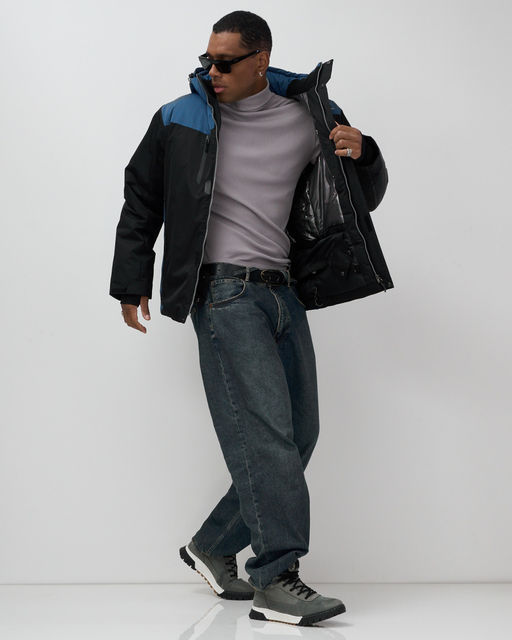 Горнолыжная куртка мужская зимняя черного цвета 7611Ch - Mtforce фото 12