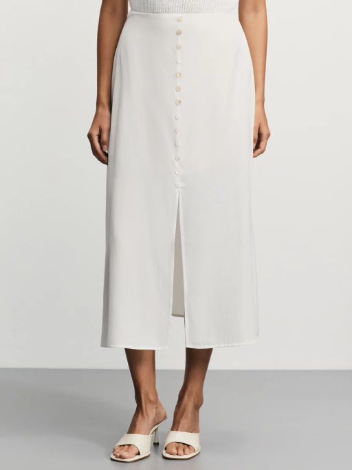 Юбка миди на декоративных пуговицах / Zarina  фото 3