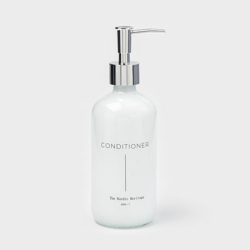 Дозатор для кондиционера и жидкого мыла, 500 мл, стекло, белый