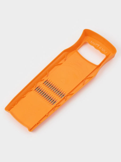 Тёрка для корейской моркови Libra Plast, 33×12 см, с широкой ручкой, оранжевая