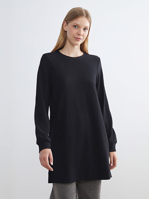 Bisiklet Yaka Dokulu Kad?n Tunik