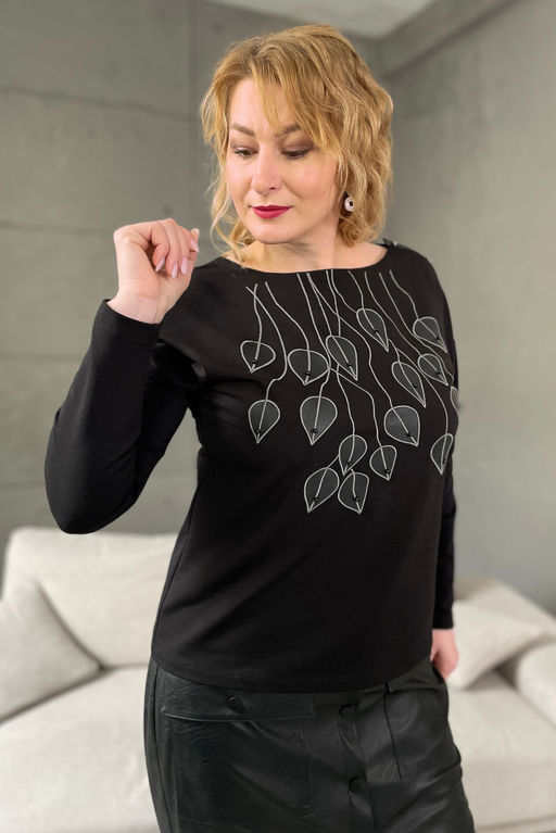 Джемпер Rumoda 2162 черный/длинный рукав  фото 9