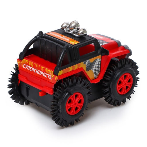 Джип-перевёртыш «Внедорожник», работает от батареек, цвет красный