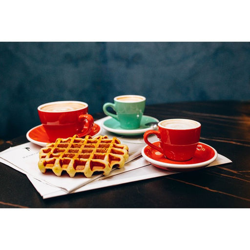 Кофейная пара Magistro Coffee time, чашка 200 мл, блюдце d=14.5 см, фарфор, красная