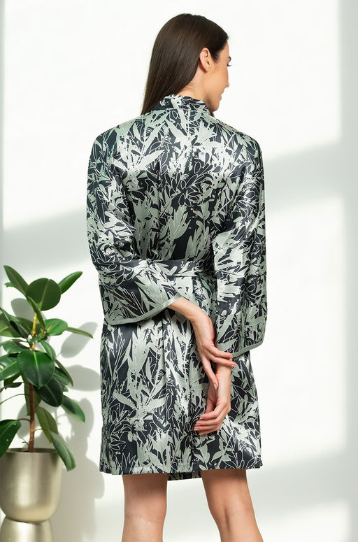 Solange 7513 Короткий запашной халат Mia-Amore с длинным широким рукавом  фото 2