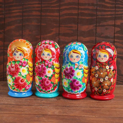 Матрёшка 10 в 1, расписная большая, МИКС