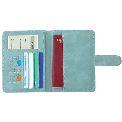 Обложка для паспорта и документов с защитой от считывания, 9 карманов,BRAUBERG