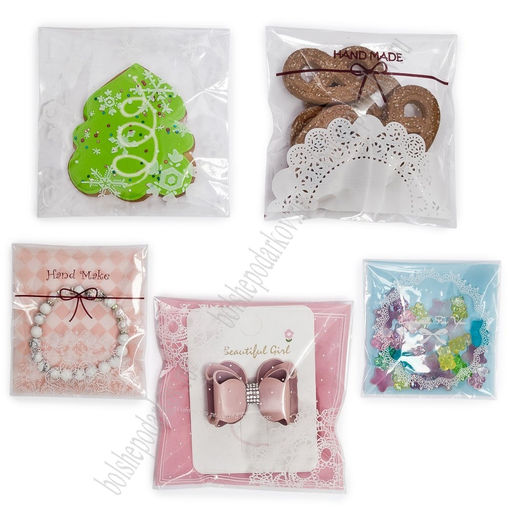 Пакеты фасовочные с рисунком Новогодний 10*10 см +3 см (100 шт) SF-7706, №4 - Больше подарков фото 2