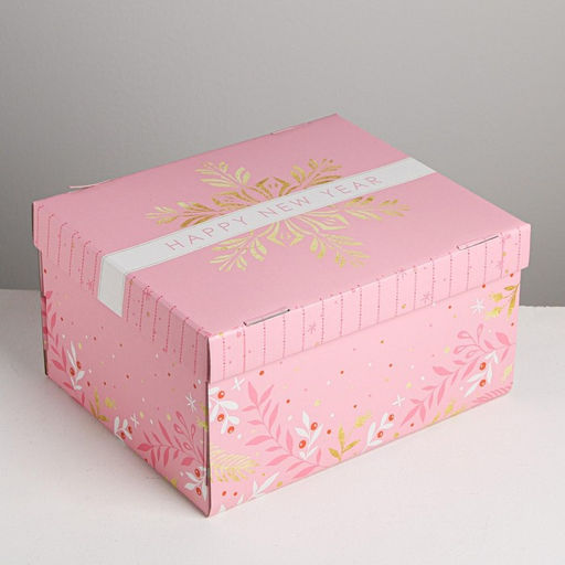 Коробка подарочная новогодняя складная «Теплоты», 31×25.5×16 см, Новый год