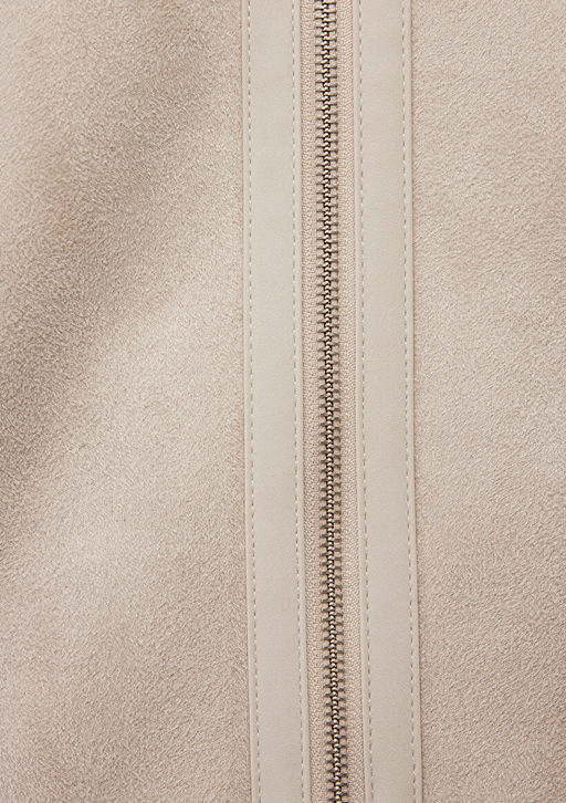 Beyaz Suni Deri Ceket - Mavi фото 9