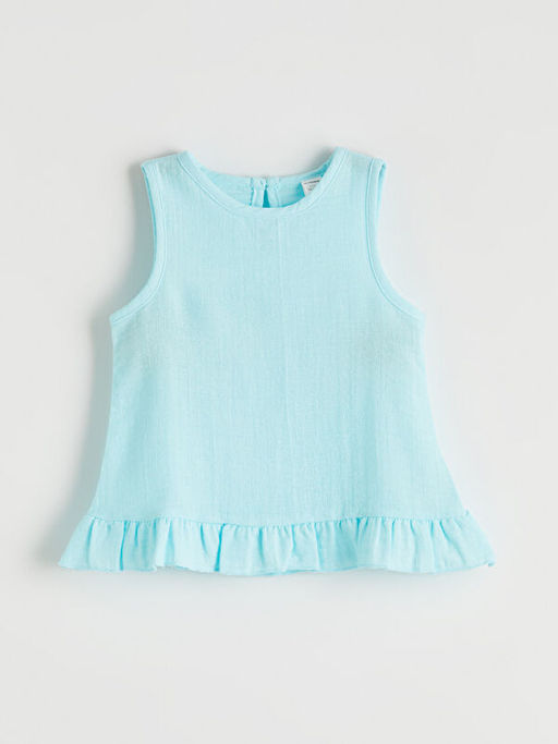 Bisiklet Yaka K?z ?ocuk Bluz Ve ?ort 2li