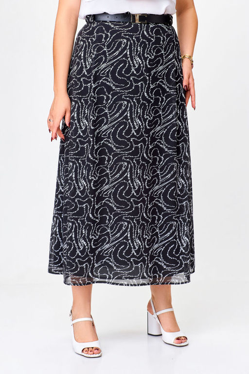 Блуза Swallow 803.2 черный+серебряный узор фото 185