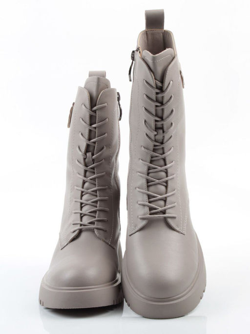 04-PAM366-3Z GRAY Ботинки зимние женские (натуральная кожа, 100% шерсть)