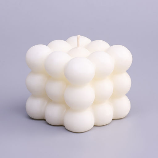 Ароматическая свеча декоративная «Бабл куб», 5.5×6 см, кокос