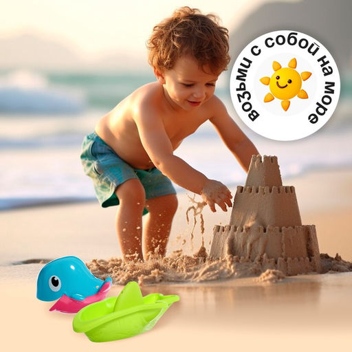 Игрушки для ванны Кит, набор 4 предмета - Simaland фото 5