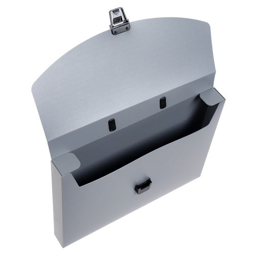 Папка-портфель А4, 1 отделение, 700 мкм, Calligrata, до 300 листов, серая  фото 3