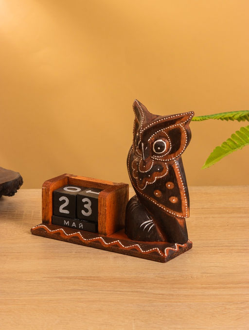 Вечный календарь настольный Сова, 15612 1.5 см, дерево - Simaland фото 2