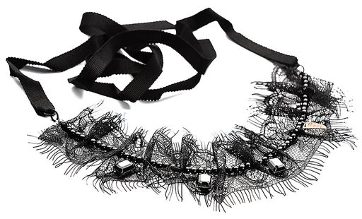 Чокер ажурный черный PR3638 черный - Mini maxi фото 7