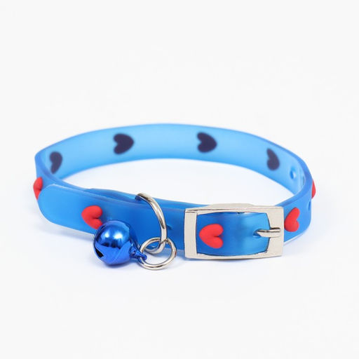 Ошейник из морозостойкого мягкого пластика Люблю сердечно, 30 х 1 см, микс цветов - Пижон фото 2