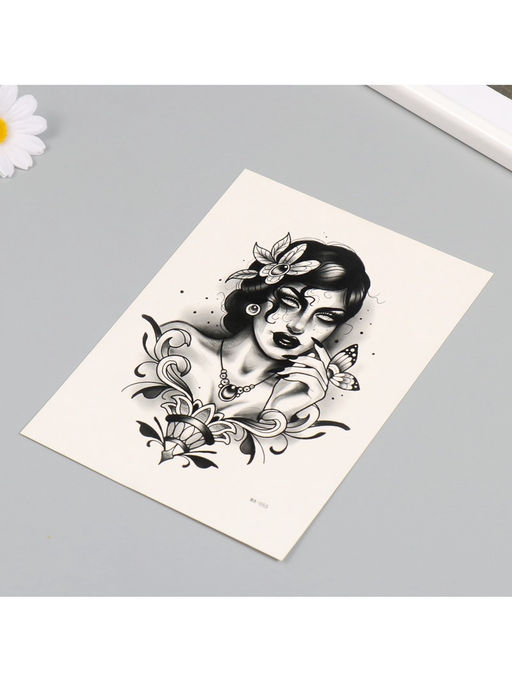 Цена за 2 шт. Переводная тату на тело цветная Пустая душа, 26.1?14.6 см