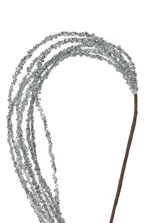 Веточка декоративная 90 см (SF-7804) серебро - Больше подарков фото 2