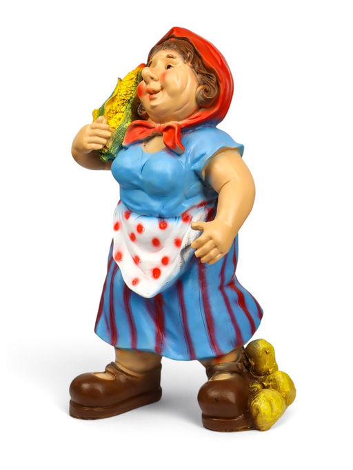 Садовая фигура из полистоуна «Дачница в платье», 55×25×30 см