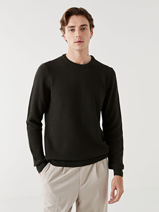 Bisiklet Yaka Erkek Triko Kazak