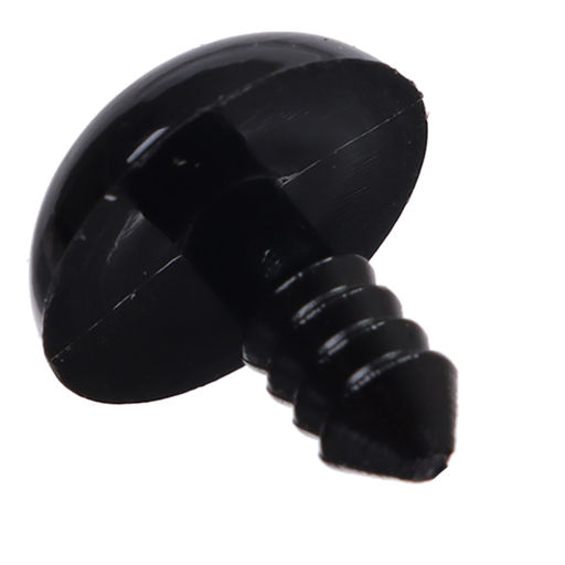 Глаза винтовые с заглушками, набор 20 шт., размер 1 шт. — 1.4 см, цвет чёрный