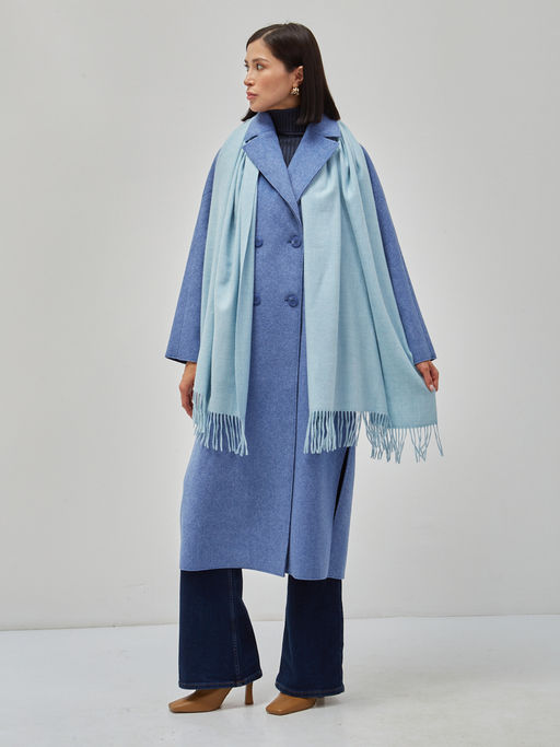 В составе шерсть и кашемир! теплый двусторонний палантин - Tantino фото 3