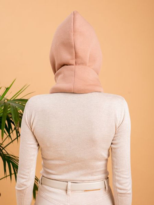 Капюшон трикотажный бежевый, капор - Yollochka фото 6