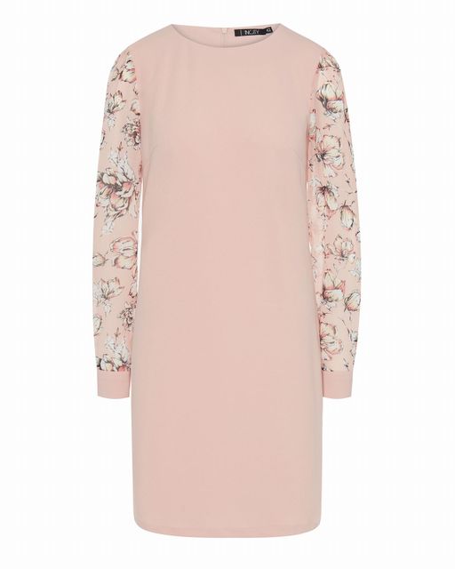 Полуприталенное платье с цветочным принтом - Incity фото 8