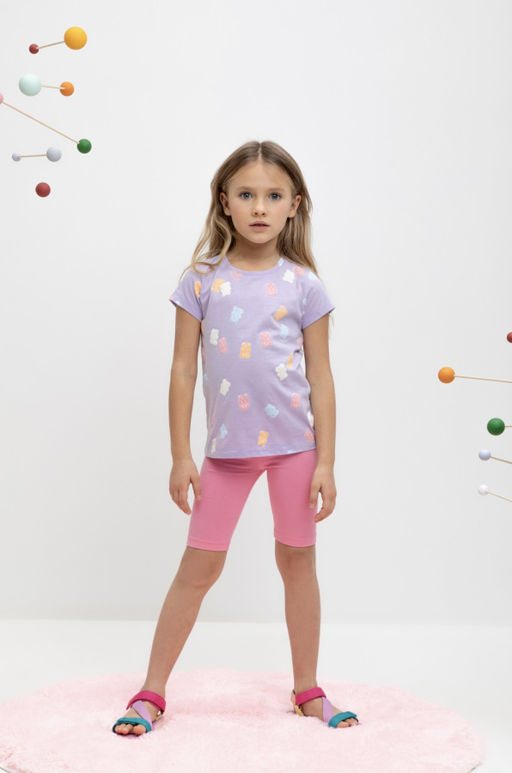 КР 4036/розовая орхидея к457, бриджи