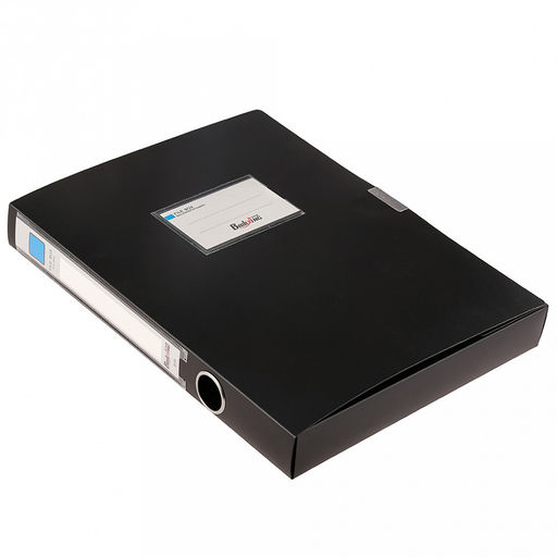 Папка-органайзер (короб) "Архивная" А4 23,4х31х3,5см, пластик, на липучке, цвет черный (Китай)