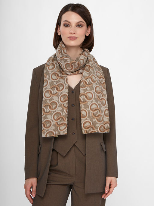 Большой, мягкий, тонкий и очень нежный двусторонний палантин с рисунком - Tantino фото 14