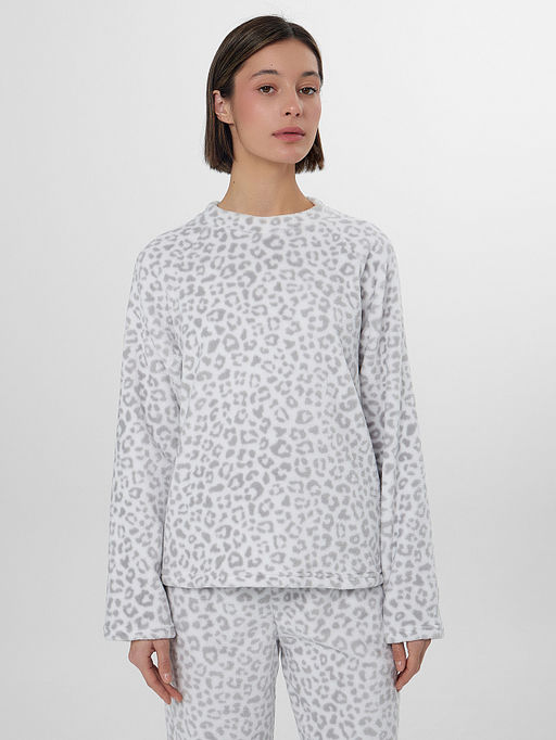 Комплект женский домашний белый с леопардовым принтом - Mark formelle фото 2