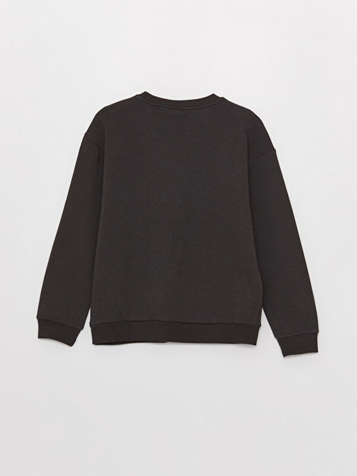 Bisiklet Yaka Bask?l? Uzun Kollu K?z ?ocuk Sweatshirt - Waikiki фото 3