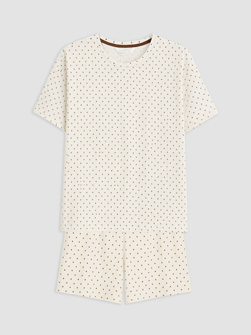 Puantiyeli Kad?n ?ortlu Pijama Tak?m?