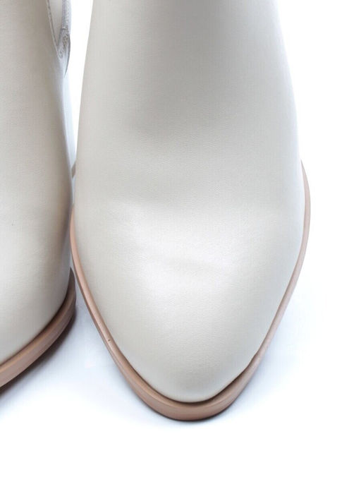 01-PCT161-2 BEIGE Ботинки Челси демисезонные женские (натуральная кожа, байка)