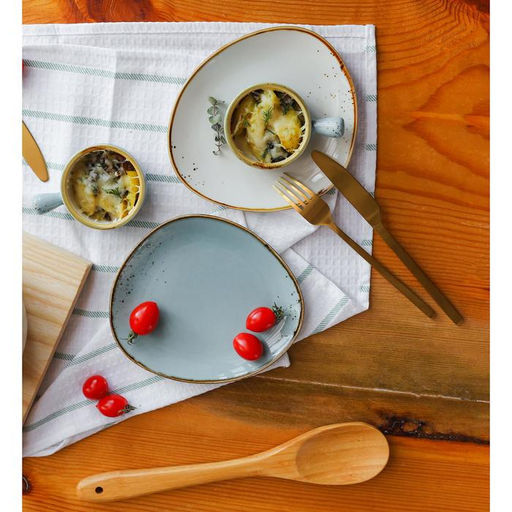 Блюдо для подачи Magistro «Церера», 18.2×16.3 см, фарфор, голубое