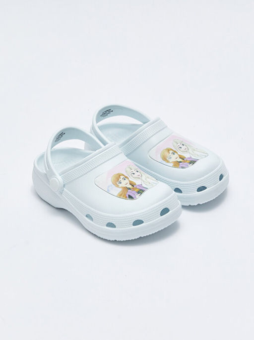 Frozen Lisansl? Patch Detayl? K?z ?ocuk Plaj Sandaleti