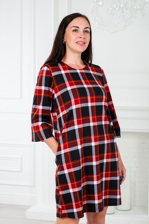 Платье женское из милано Амалия клетка - Амадэль фото 9