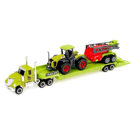 Грузовик металлический «Ферма», с трактором, МИКС, в пакете